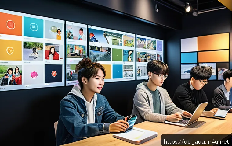 안녕자두야 팬 커뮤니티 소개 - A vibrant online community scene showing diverse groups of people engaging in various interactive ac...