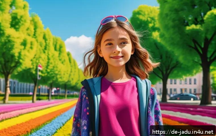 안녕자두야 인기 해외 반응 - A vibrant and modern animation scene featuring the main character of Anny ZaDu, a young girl with ex...